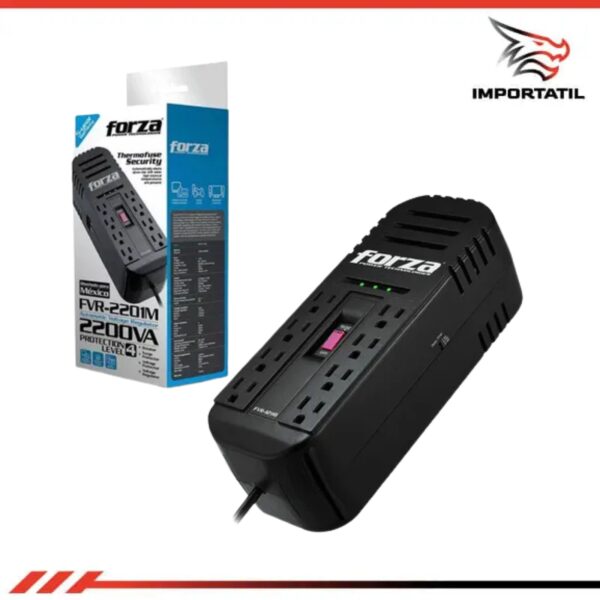 Regulador automático de voltaje 2200VA/1100W, 8 out, RJ11-220V