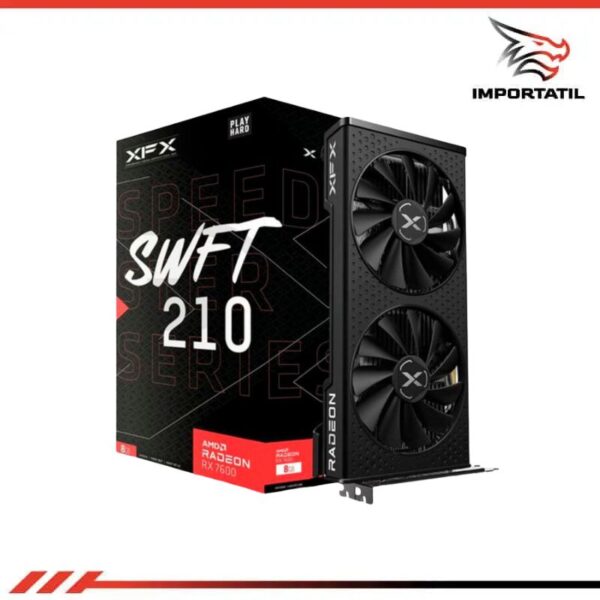 TARJETA DE VIDEO XFX RX 7600 SWFT 210 8GB GDDR6