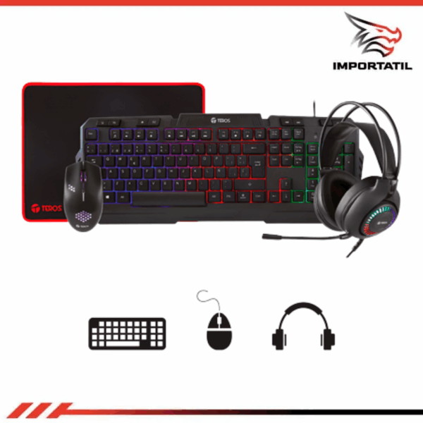 KIT GAMER TEROS 4EN1