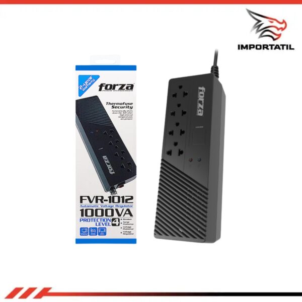 Regulador automático voltaje 1000VA/500W 4 salidas AC 220V