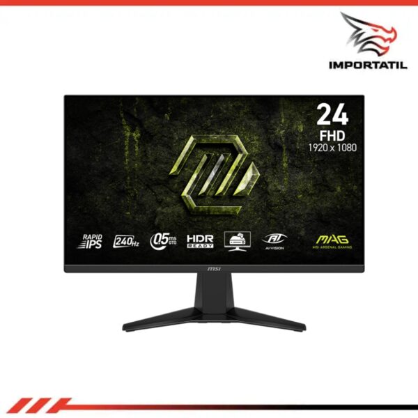 MONITOR GAMER MSI MAG 245F-X24 24" FHD 240HZ 0.5MS HDMI