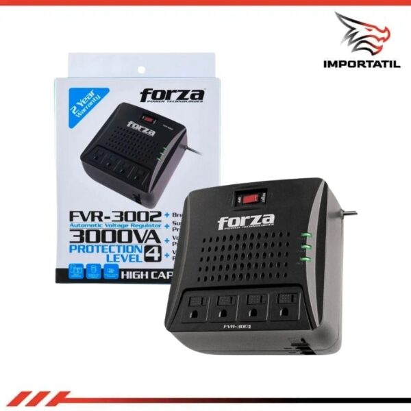 Regulador automático de voltaje 3000VA/1500W, 4 slds, RJ45-220V