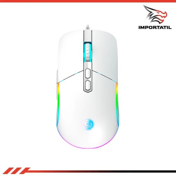 MOUSE GAMER CYBERTEL STRIKER WHITE 7200DPI USB RGB