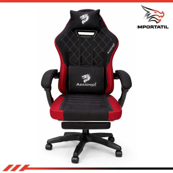 SILLA GAMER ABADDONX LS-D1147 BLACK RED (NEGRO ROJO)