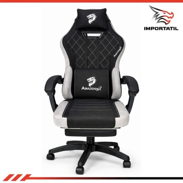 SILLA GAMER ABADDONX LS-D1147 BLACK GREY (NEGRO GRIS)