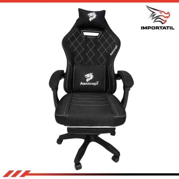 SILLA GAMER ABADDONX  LS-D1145 WHOLE BLACK (NEGRO ENTERO)