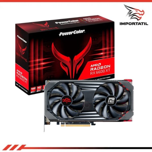 TARJETA DE VIDEO POWER COLOR RX6600XT 8GB GDDR6 RED DEVIL EDITION