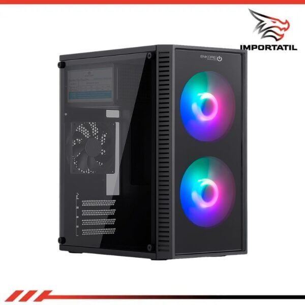 CASE ENKORE DUCALE 3FAN RGB C/ FUENTE 230W-600W