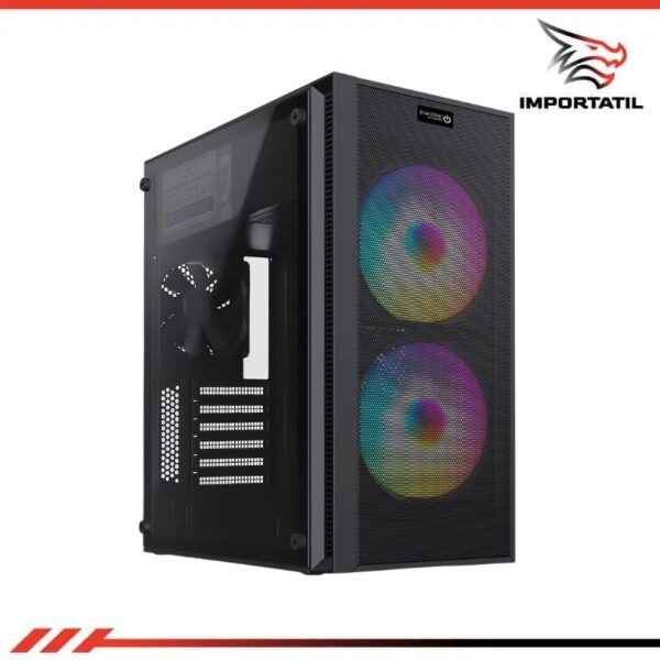 CASE ENKORE DELTA MESH 3FAN RGB  C/ FUENTE 230W-600W