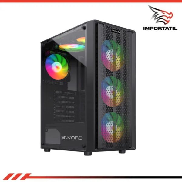CASE ENKORE VIBRANT 4FAN RGB S/ FUENTE